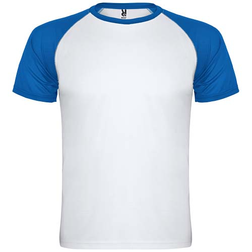 T-shirt sport manches courtes Enfant Indianapolis ROLY Blanc et Bleu royal